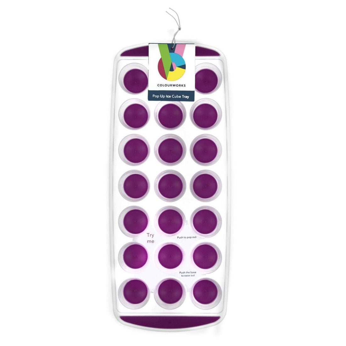 Colourworks Purple Pop Out Flexible Ice Cube Tray - RUTHERFORD & Co