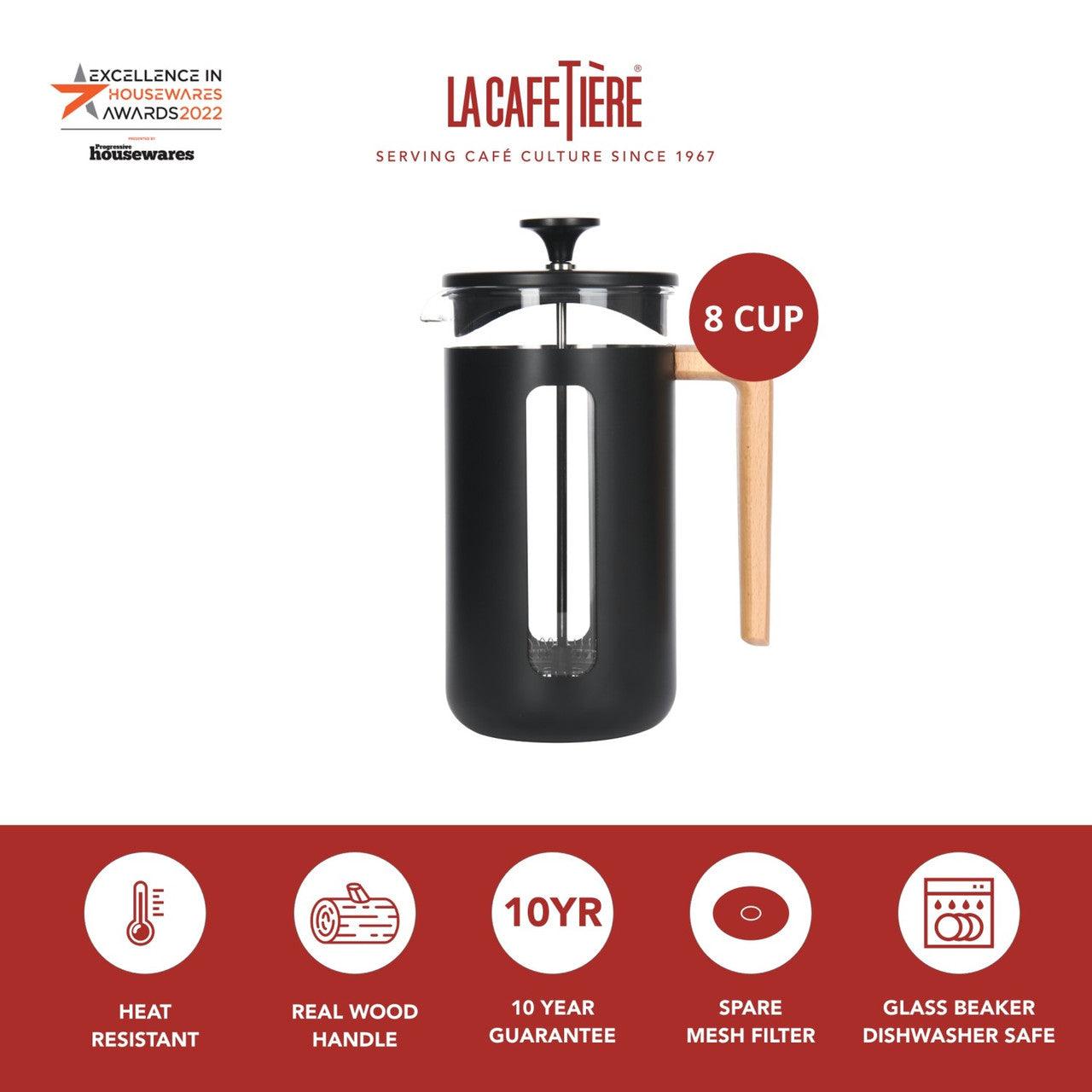 La Cafetière Pisa Cafetiere, 8-Cup, Black - RUTHERFORD & Co