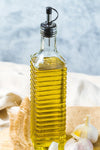 KitchenCraft World of Flavours Italian Ridged Glass Oil Drizzler - RUTHERFORD & Co