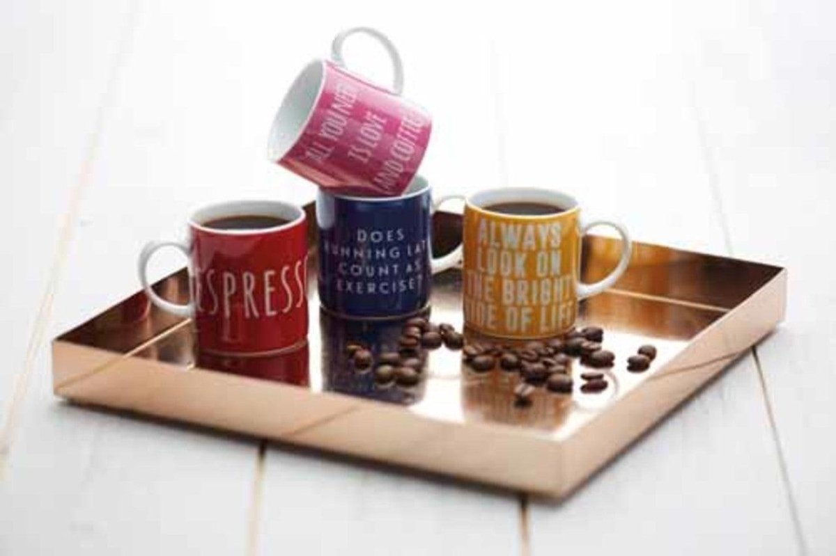 KitchenCraft 80ml Porcelain "Always Look" Espresso Cup - RUTHERFORD & Co