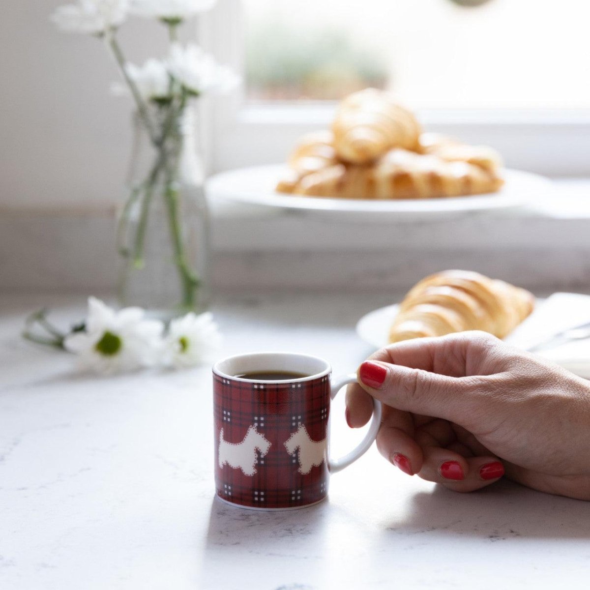 KitchenCraft 80ml Porcelain Scottie Dog Espresso Cup - RUTHERFORD & Co