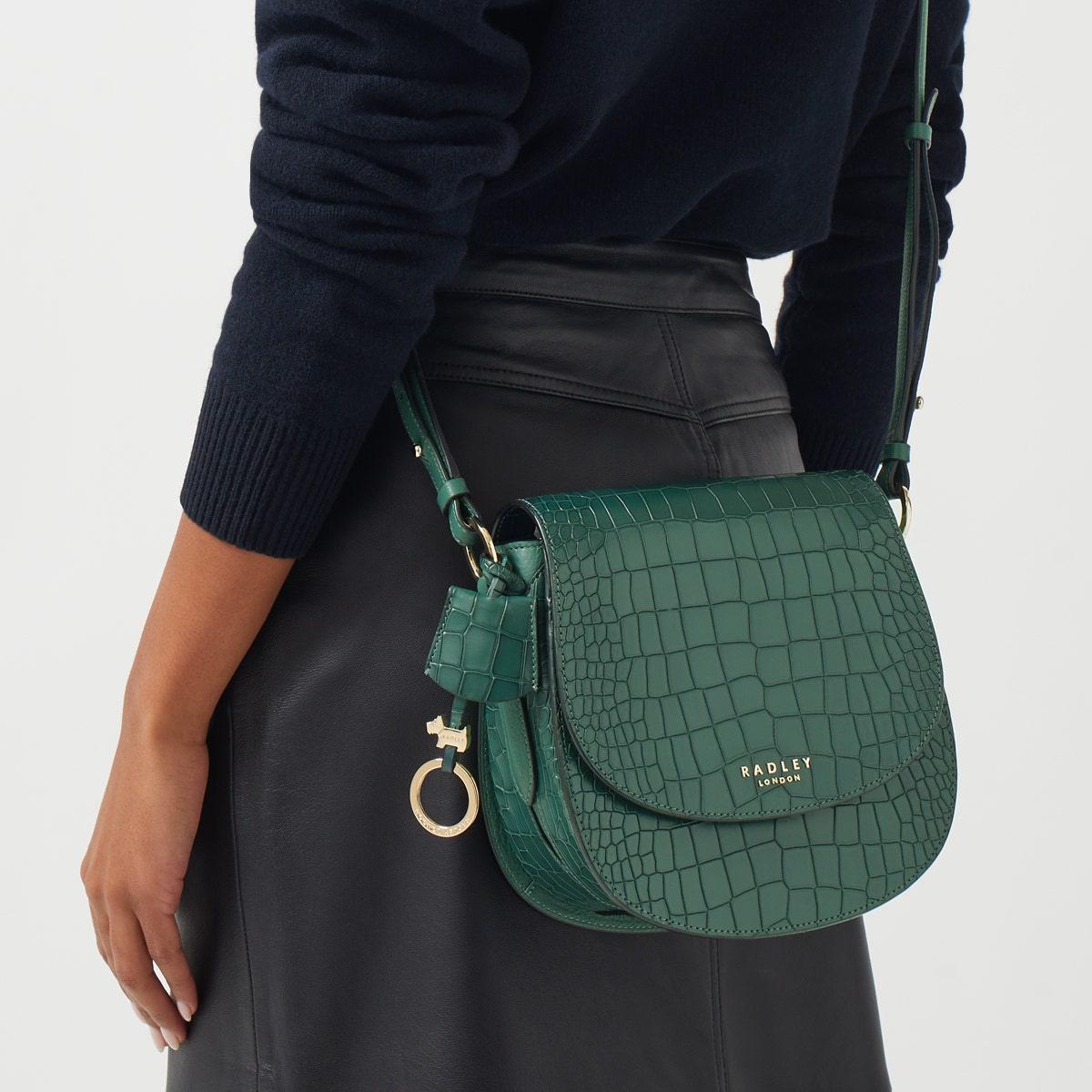 LIVERPOOL STREET 2.0 - FAUX CROC Medium Flapover Cross Body - RUTHERFORD & Co