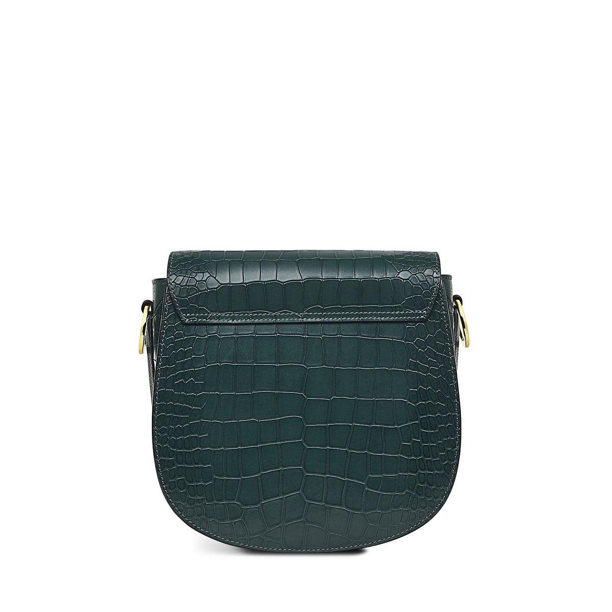 LIVERPOOL STREET 2.0 - FAUX CROC Medium Flapover Cross Body - RUTHERFORD & Co