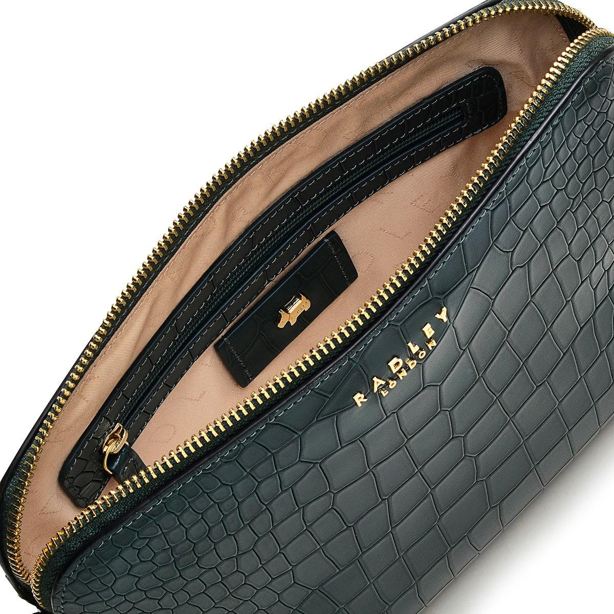 LIVERPOOL STREET 2.0 - FAUX CROC Medium Zip - Top Cross Body - RUTHERFORD & Co