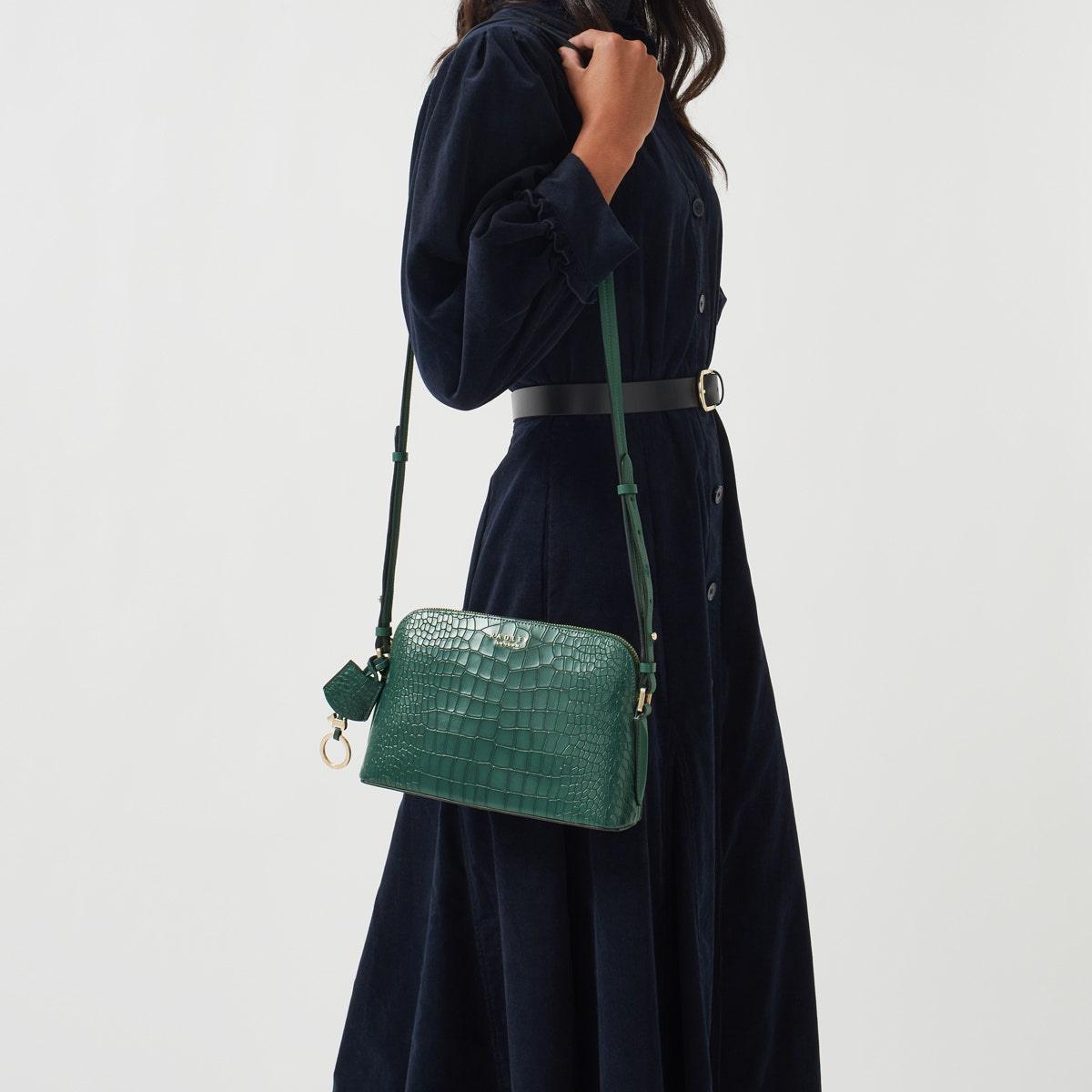 LIVERPOOL STREET 2.0 - FAUX CROC Medium Zip - Top Cross Body - RUTHERFORD & Co