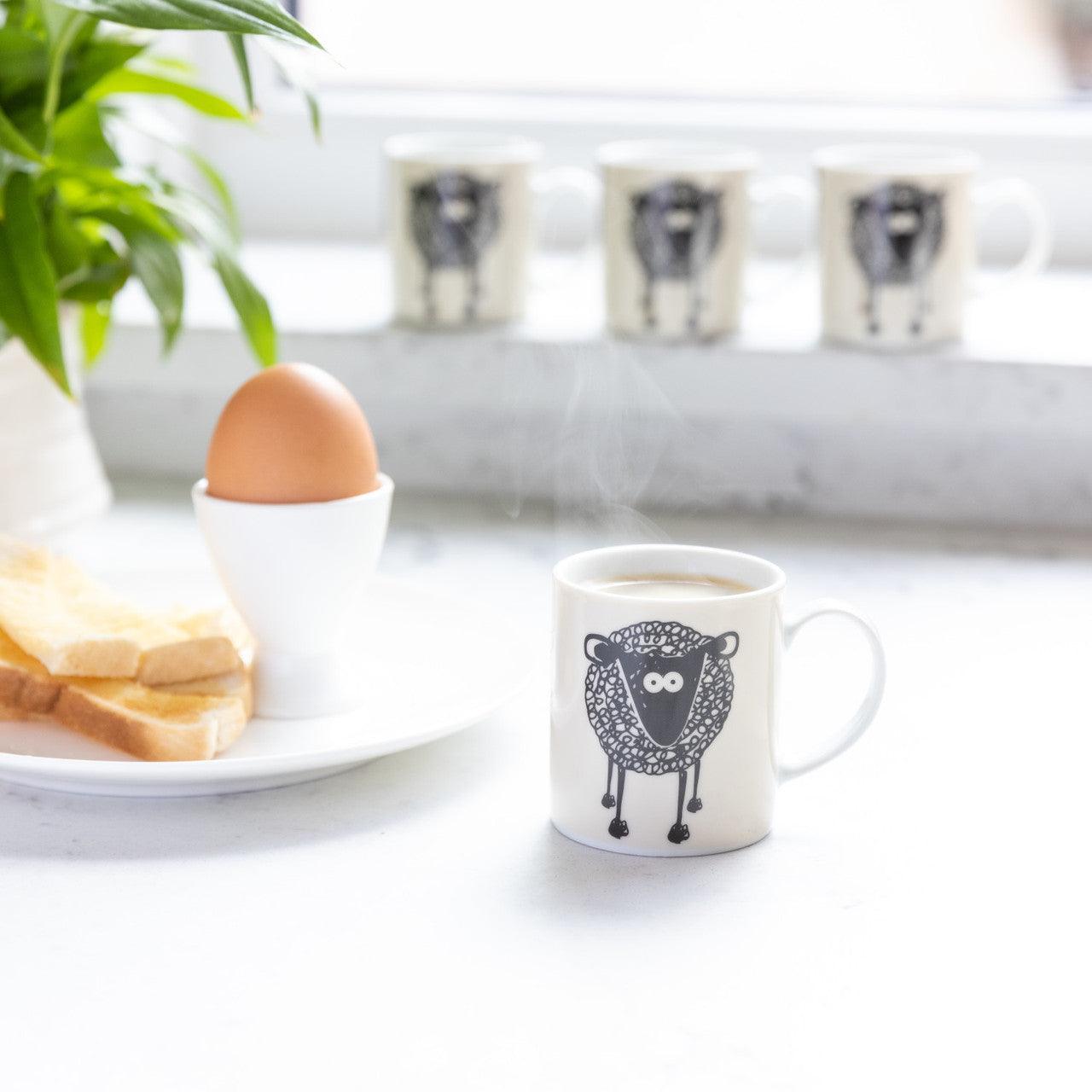 KitchenCraft 80ml Porcelain Sheep Espresso Cup - RUTHERFORD & Co