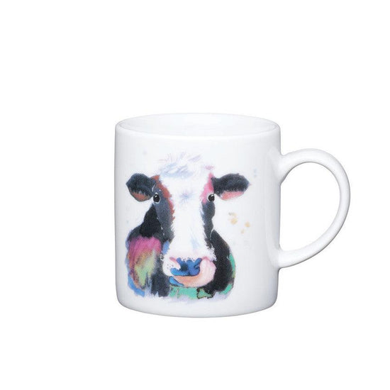 KitchenCraft 80ml Porcelain Watercolour Cow Espresso Cup - RUTHERFORD & Co