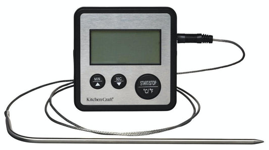 KitchenCraft Digital Cooking Thermometer and Timer - RUTHERFORD & Co