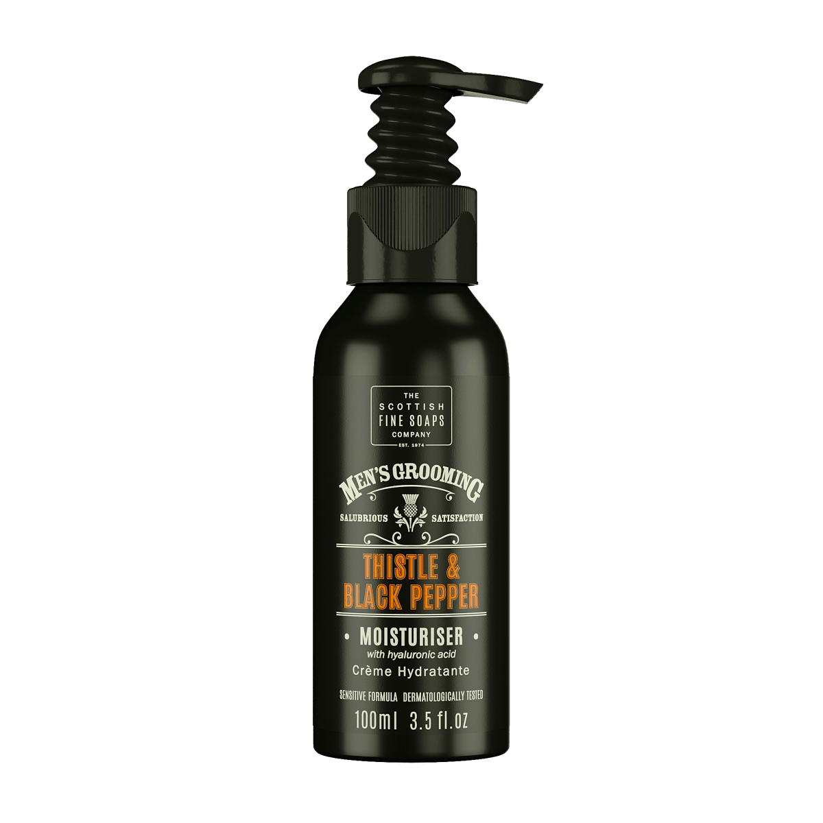Thistle & Black Pepper Moisturiser - 100ml Pump Bottle - RUTHERFORD & Co