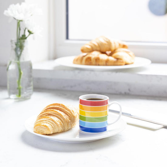 KitchenCraft 80ml Porcelain Rainbow Espresso Cup - RUTHERFORD & Co