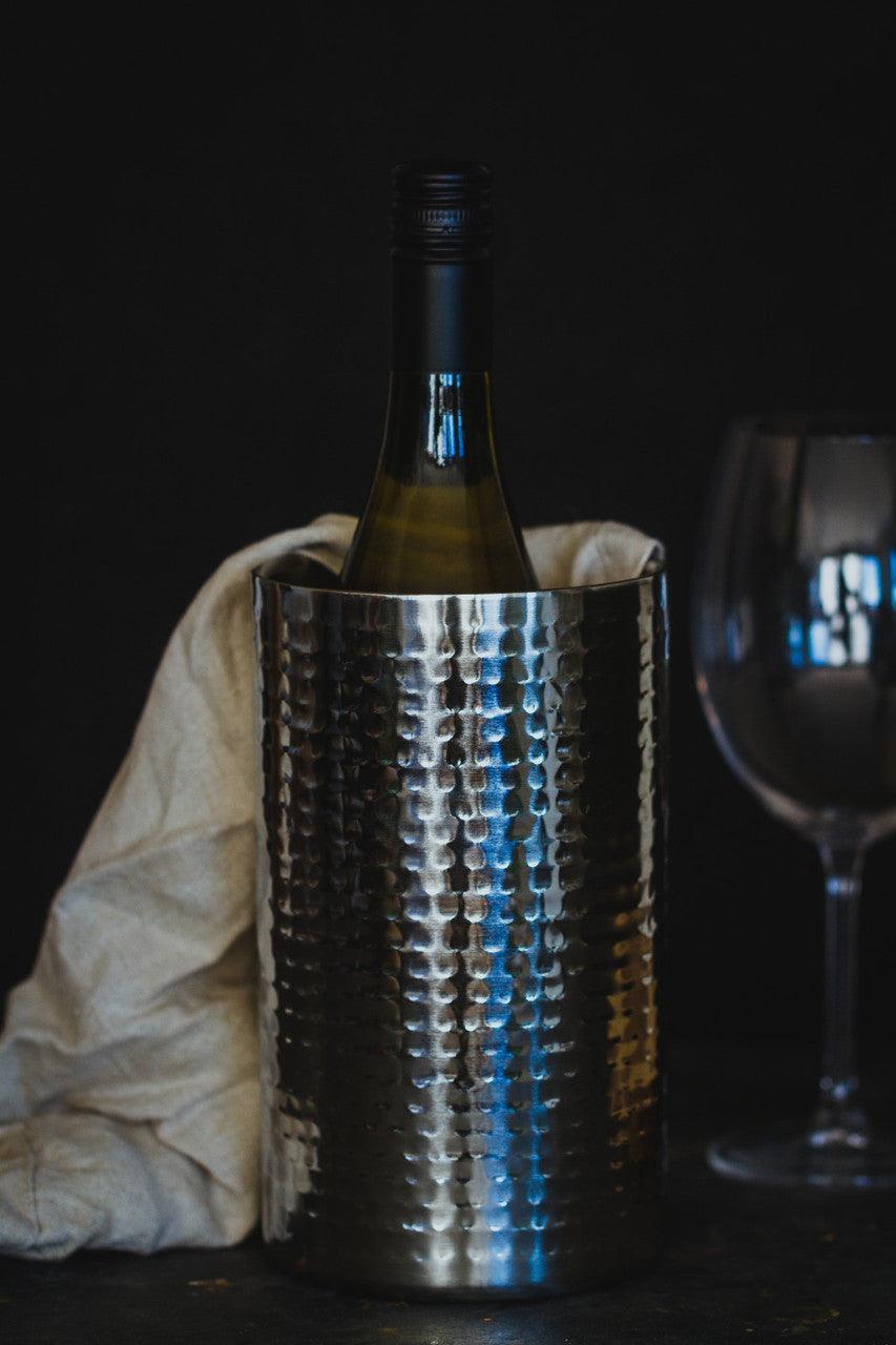 BarCraft Stainless Steel Hammered Wine Cooler - RUTHERFORD & Co