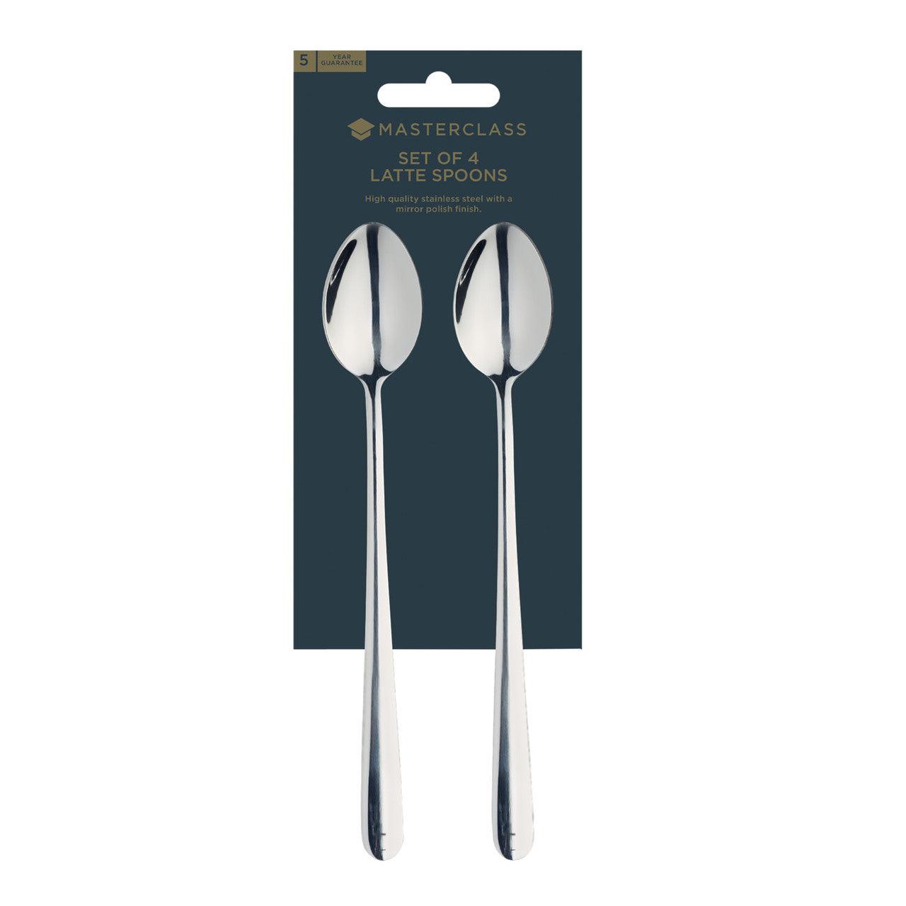 MasterClass Set of 4 Stainless Steel Latte Spoons - RUTHERFORD & Co